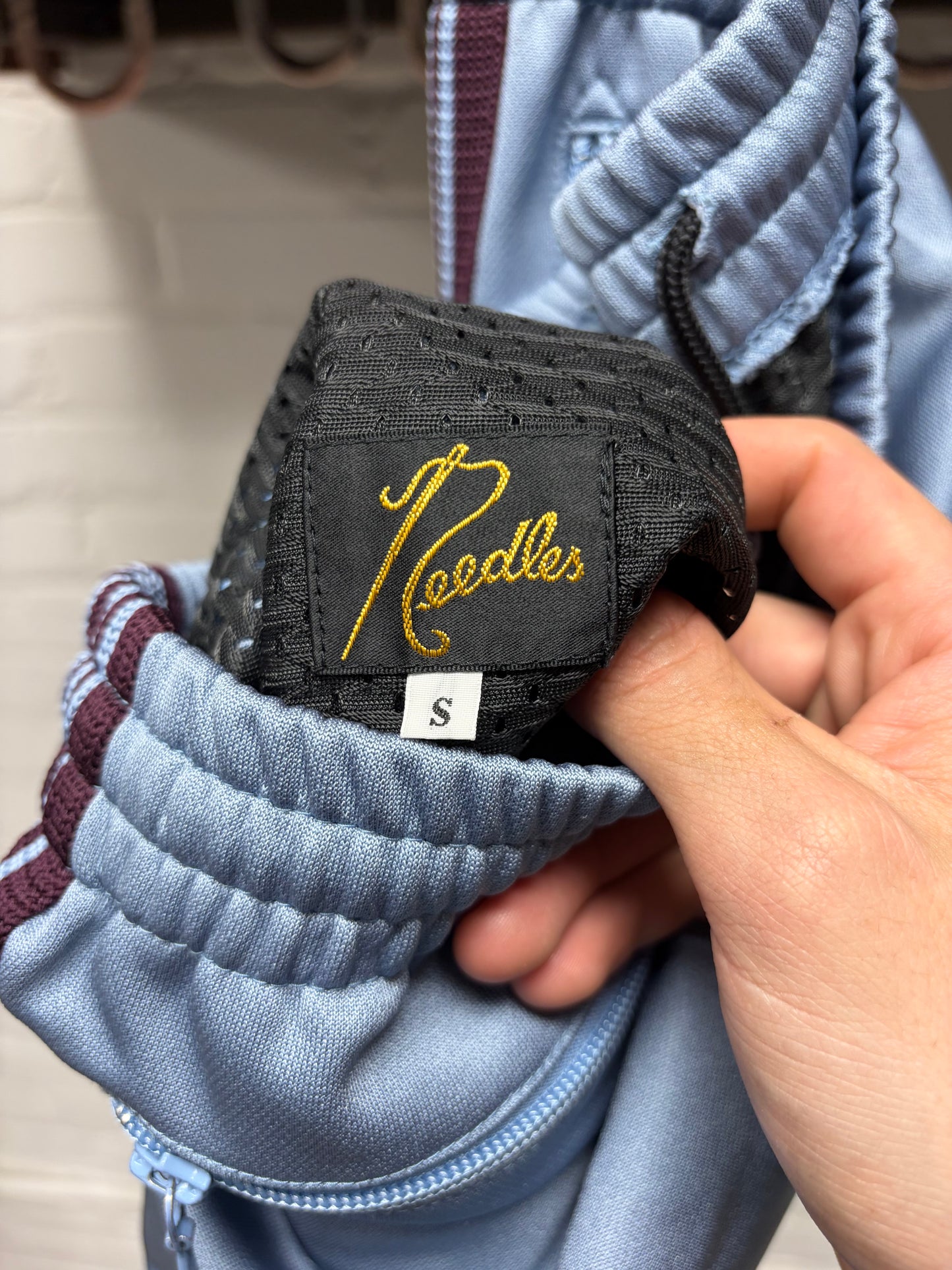 Needles Light Blue/Purple Striped Track Pants