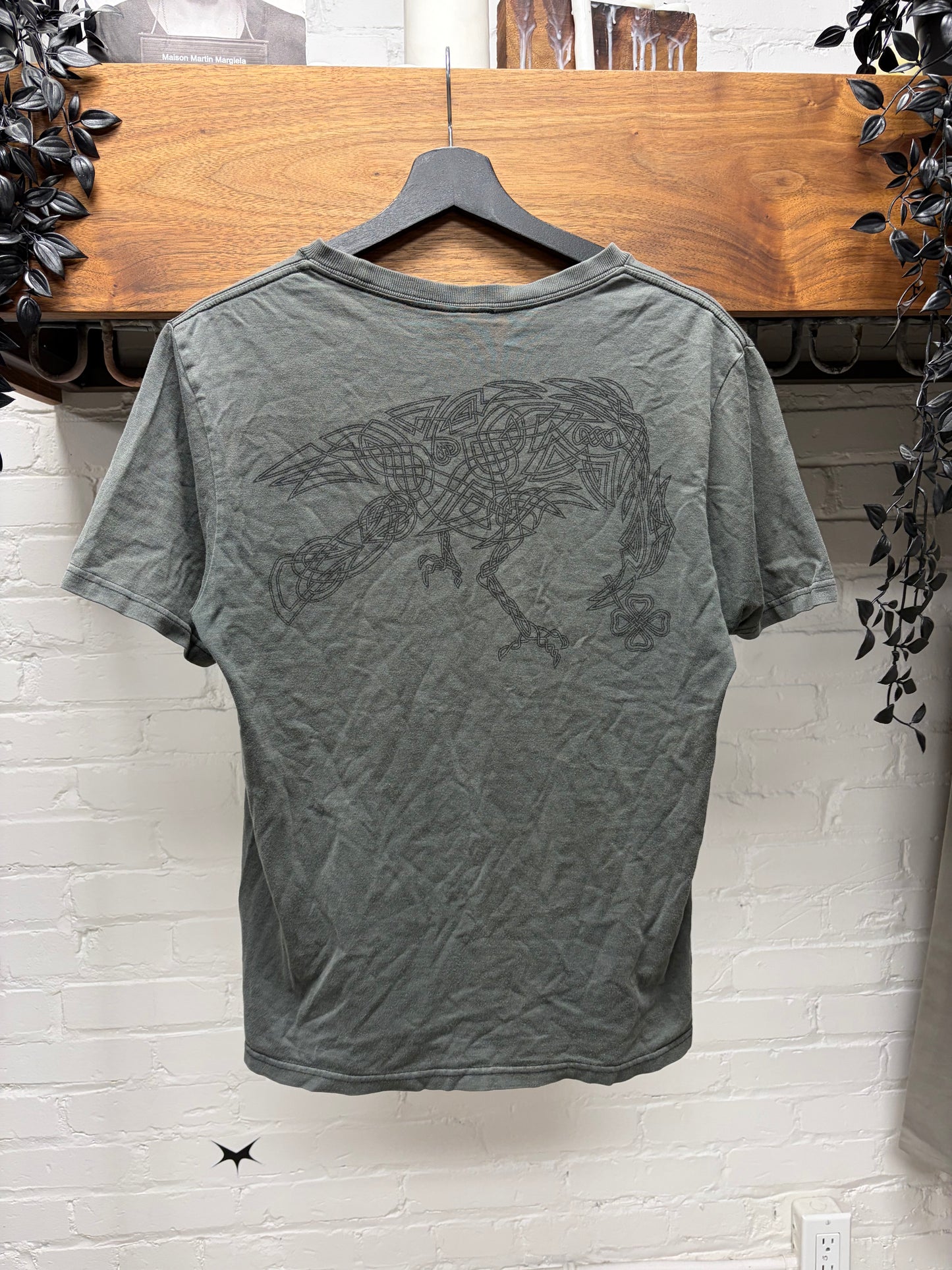 SS2007 Number (N)ine ‘Birds’ Faded Black Graphic T-Shirt