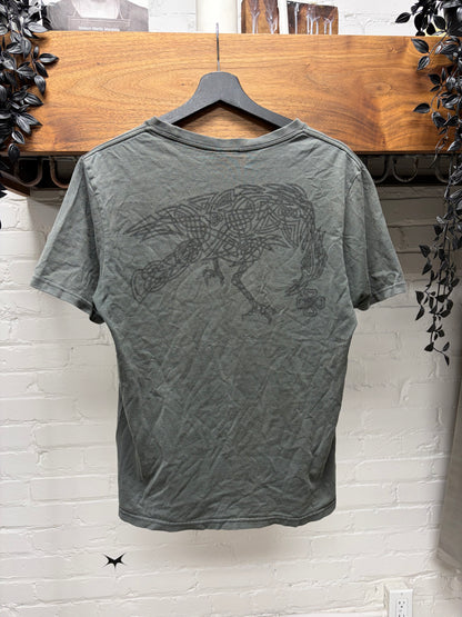 SS2007 Number (N)ine ‘Birds’ Faded Black Graphic T-Shirt