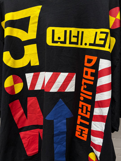 Walter Van Beirendonck ‘Logo Print’ Black Oversized T-Shirt