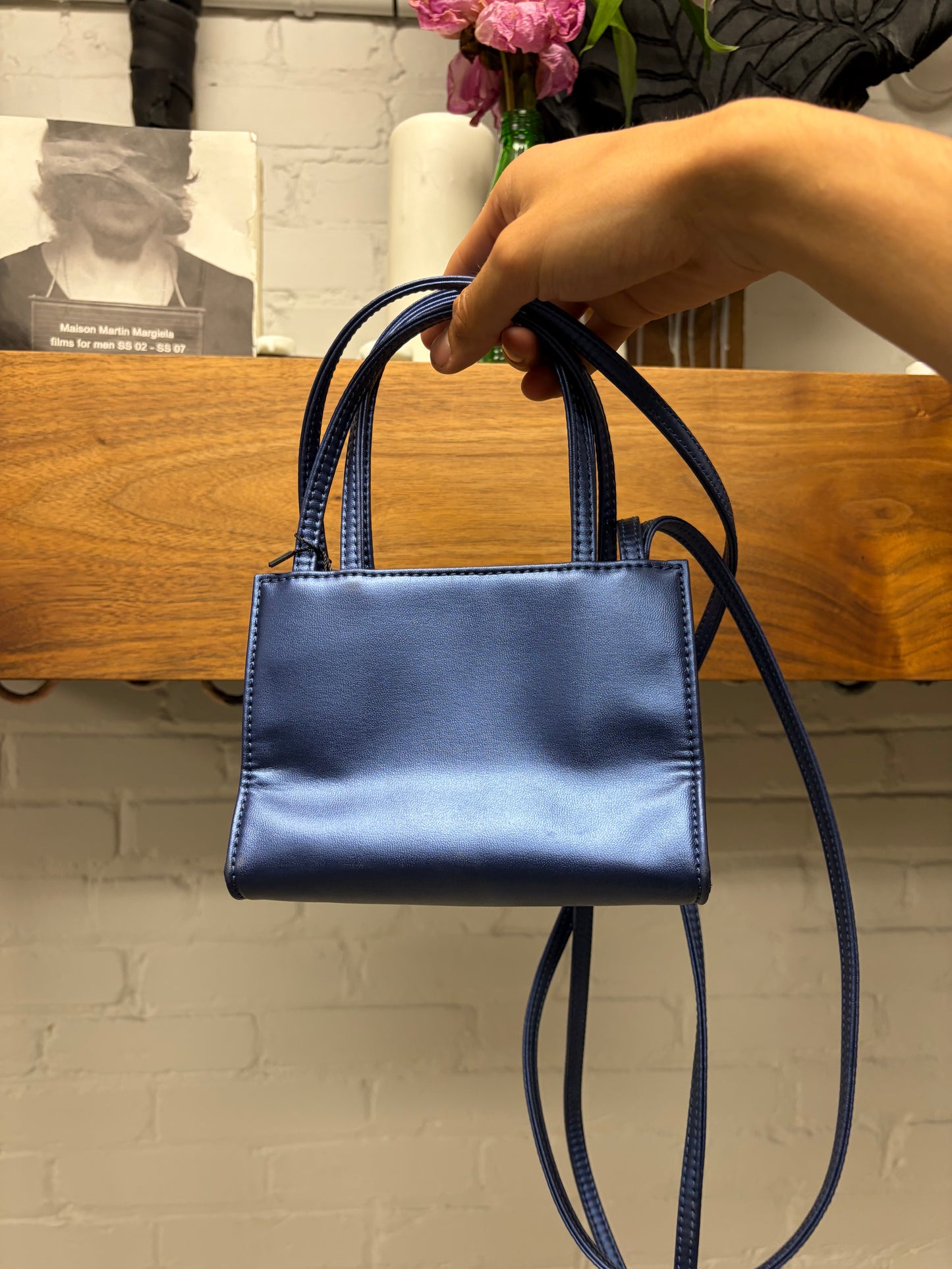 Telfar Vegan Leather ‘Cobalt Blue’ Small Shopping Bag