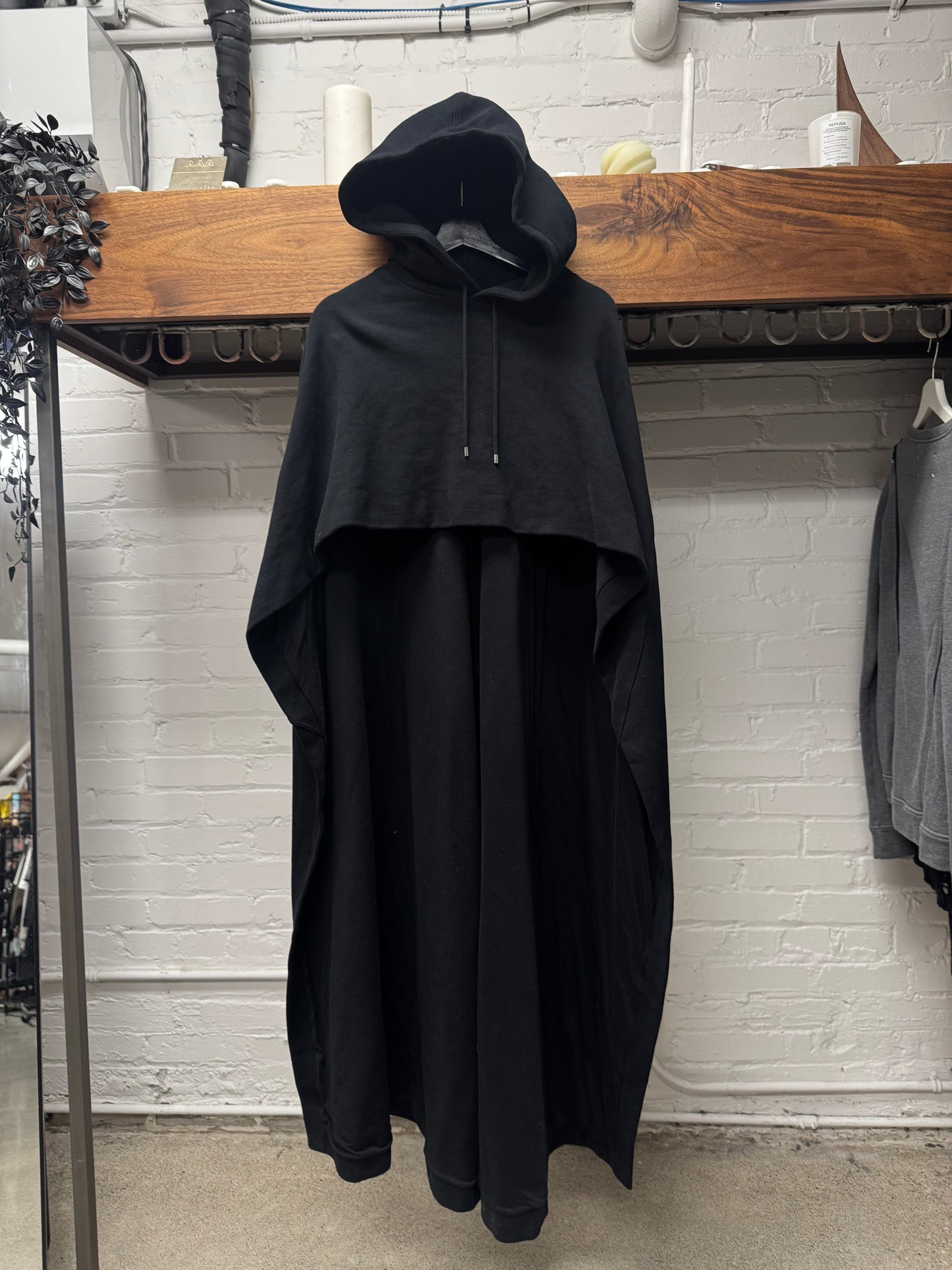2022 Saint Laurent Hooded Cotton Cape