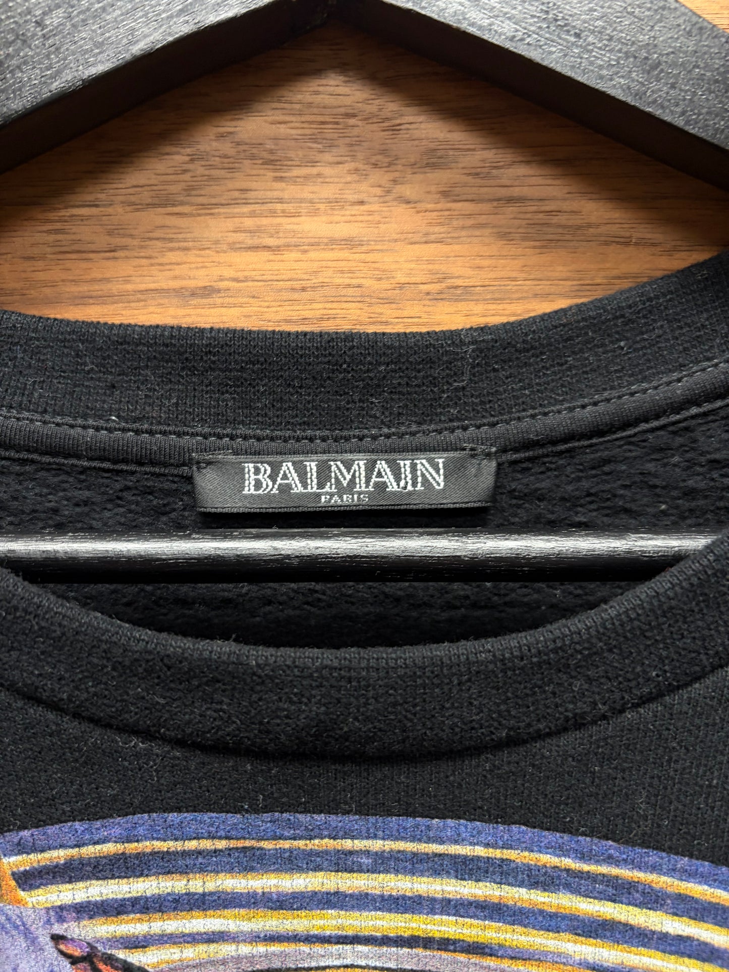 AW2017 Balmain ‘Snake & Panther’ Entangled Graphic Black Sweatshirt