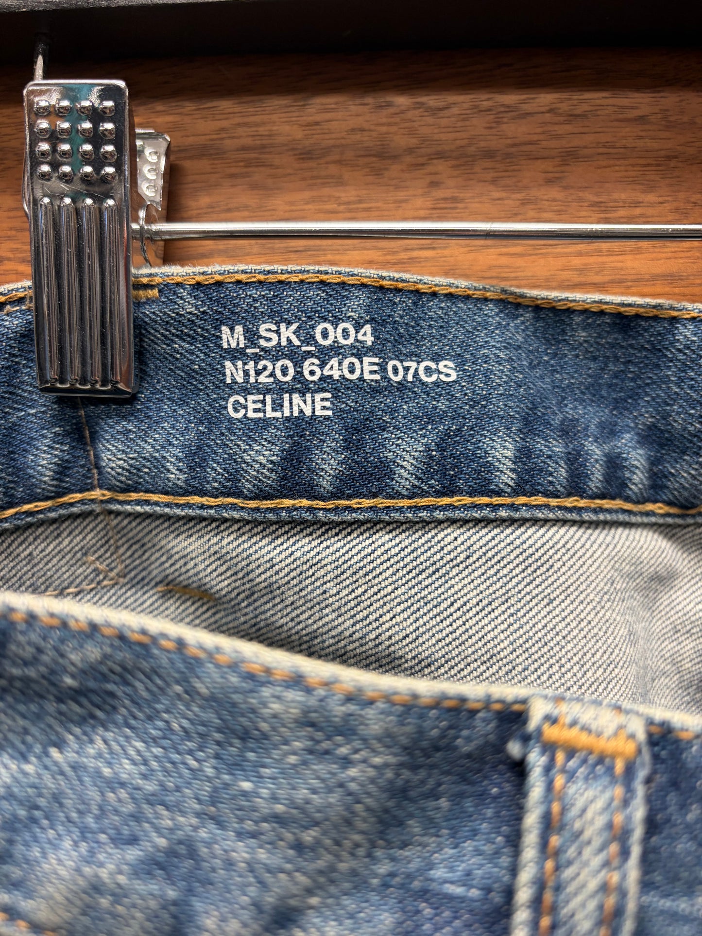 Celine ‘M_SK_004’ Dirt Washed Blue Skinny Jeans