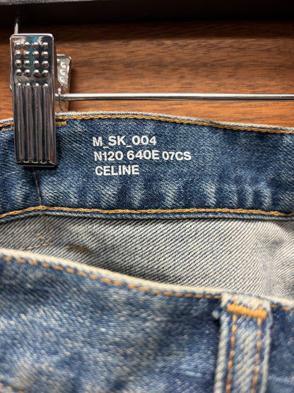 Celine ‘M_SK_004’ Dirt Washed Blue Skinny Jeans