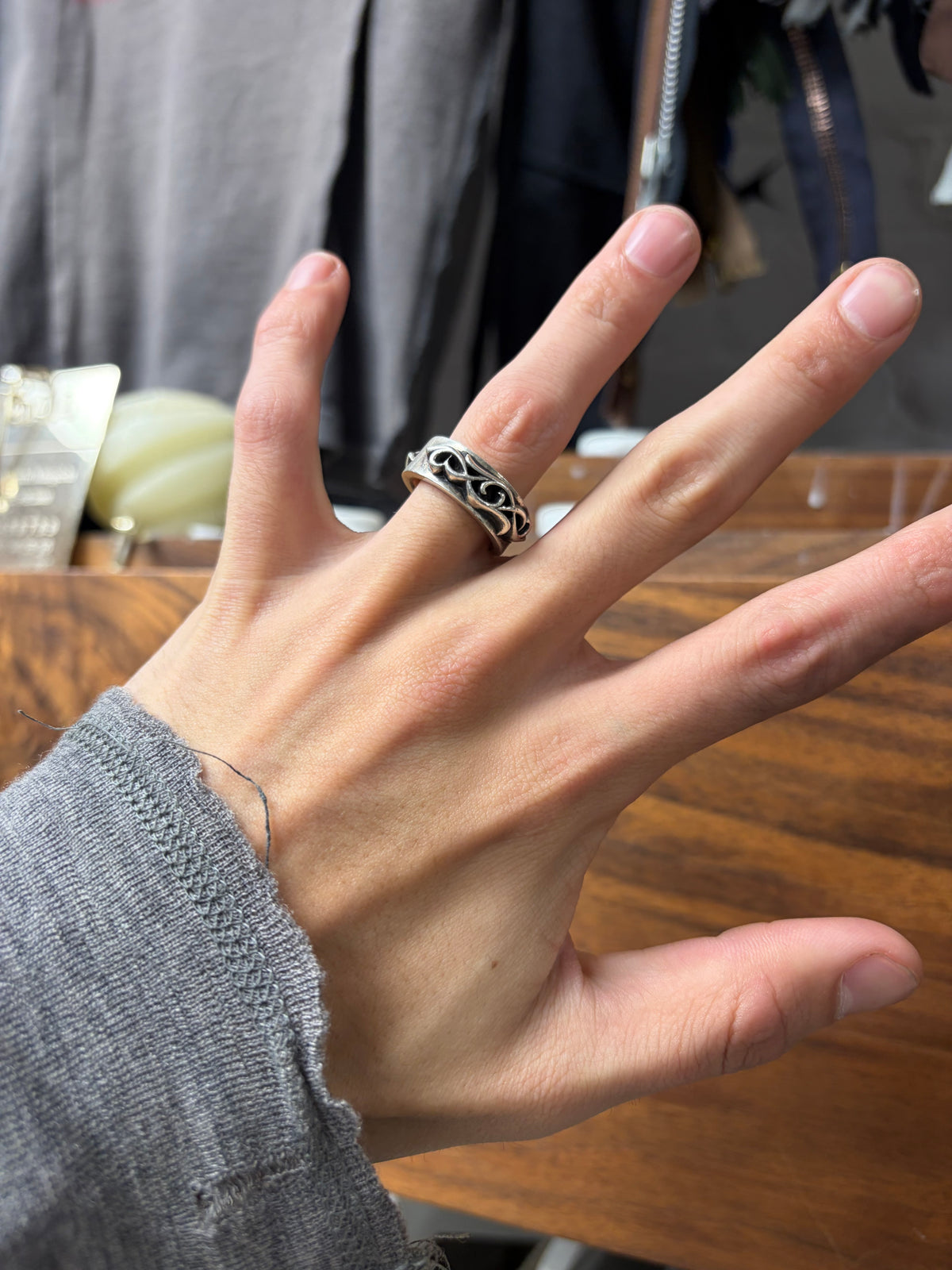 Chrome Hearts ‘Double Narrow Vine’ .925 Silver Band Ring