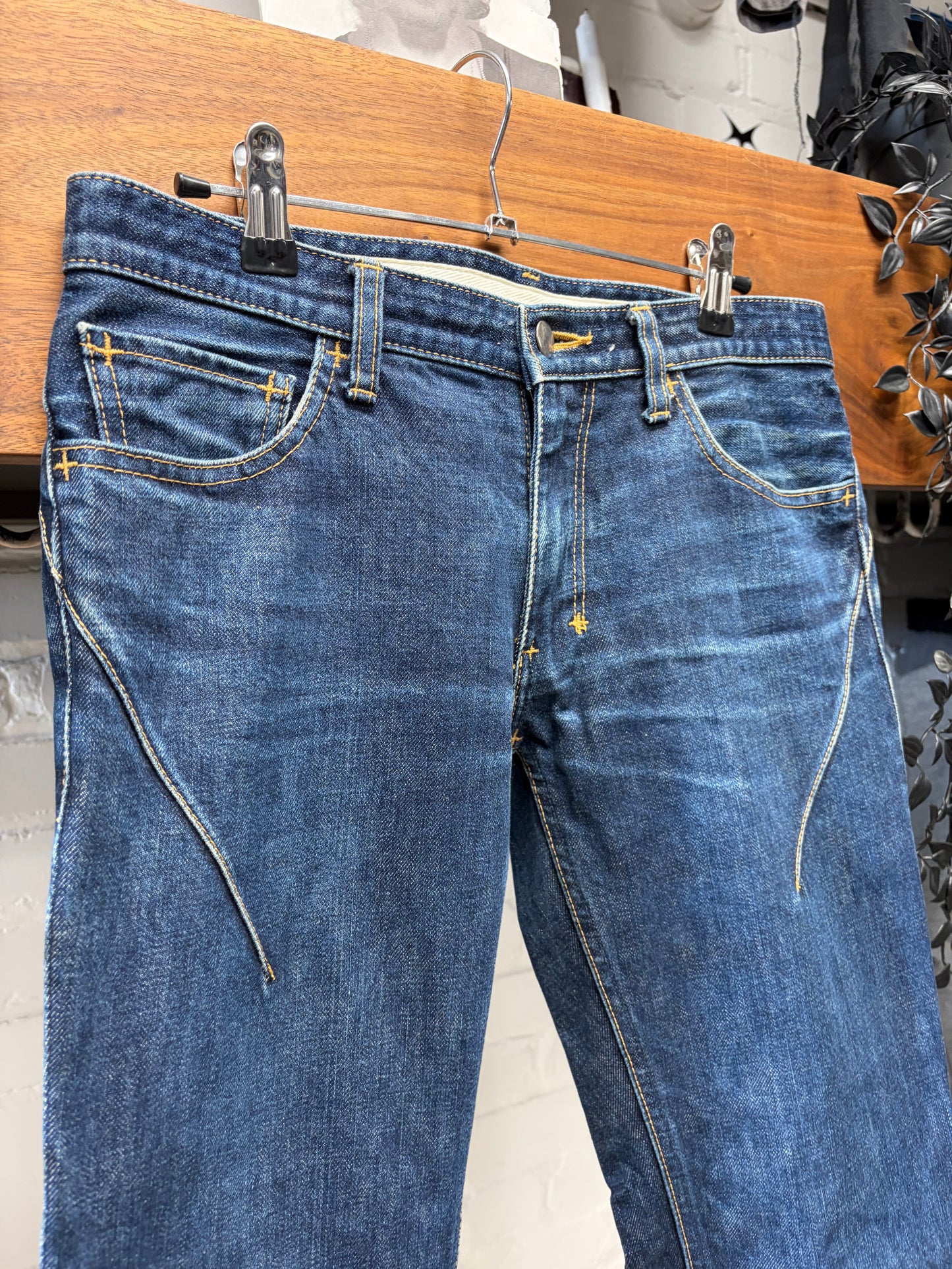 Number (N)ine Darted Blue Skinny Jeans