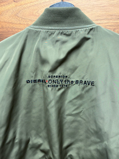 Diesel ‘Brave’ Reversible MA-1 Military Green Bomber Jacket