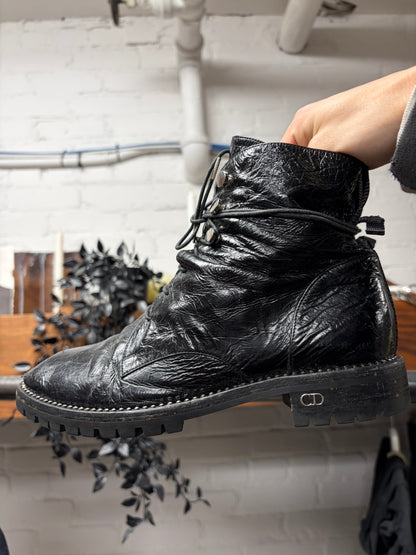 Christian Dior Leather Low Top Ankle Boots