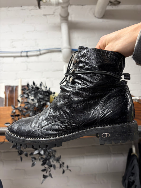 Christian Dior Leather Low Top Ankle Boots