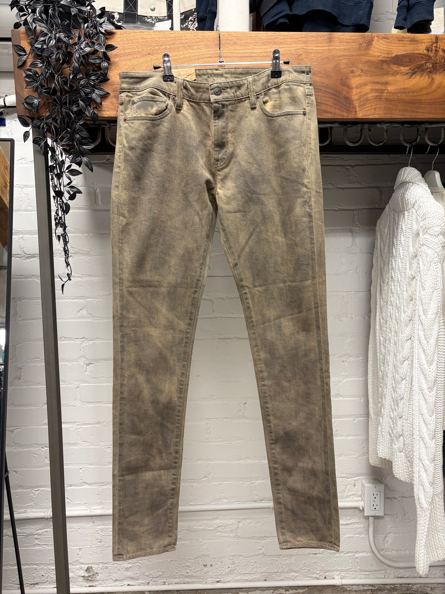 RRL by Ralph Lauren ‘Mud Washed’ Brown Skinny Jeans