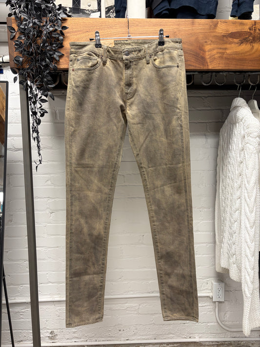RRL by Ralph Lauren ‘Mud Washed’ Brown Skinny Jeans