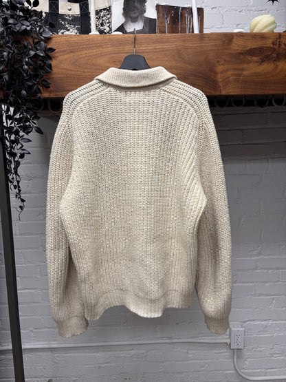 AW2018 Supreme Plaid/Cream Collared Zip-Up Sweater