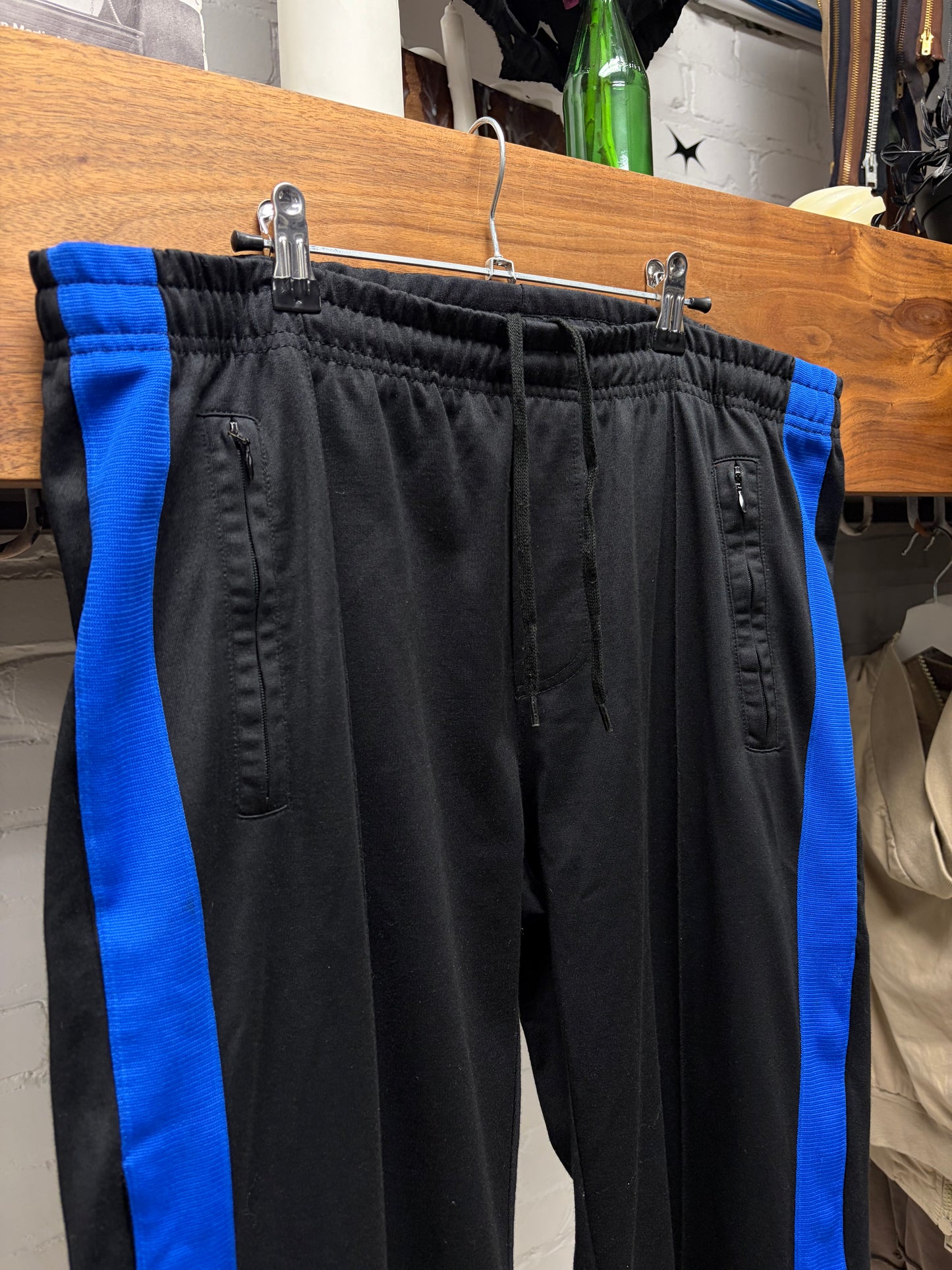 Our Legacy ‘24 Black Crib’ Black/Blue Side Stripe Track Pants