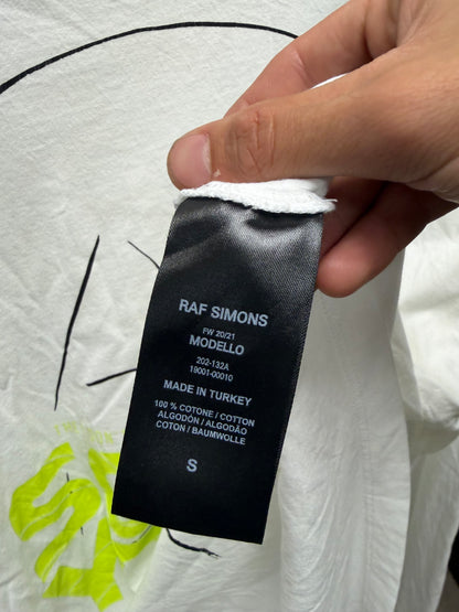 AW2020 Raf Simons ‘Solar Youth’ White Cotton Long Sleeve Shirt