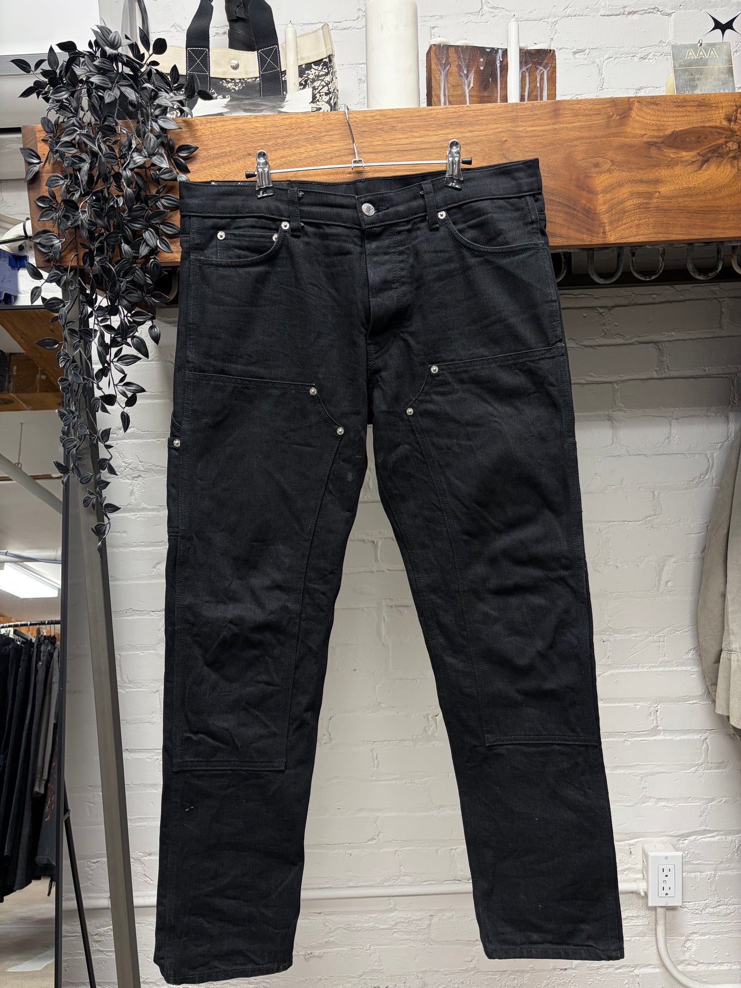 Enfants Riches Deprimes Black Double Knee Carpenter Denim