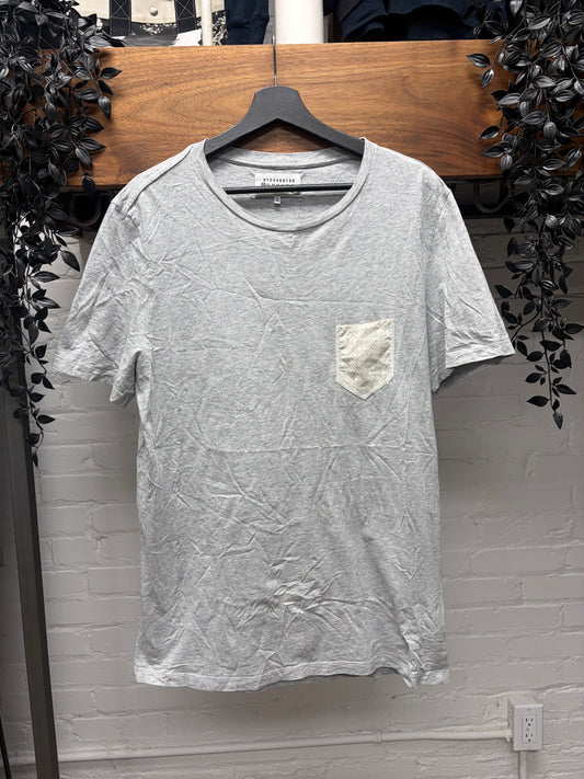 2017 Maison Margiela ‘Diamond Print’ Pocket Grey Cotton T-Shirt
