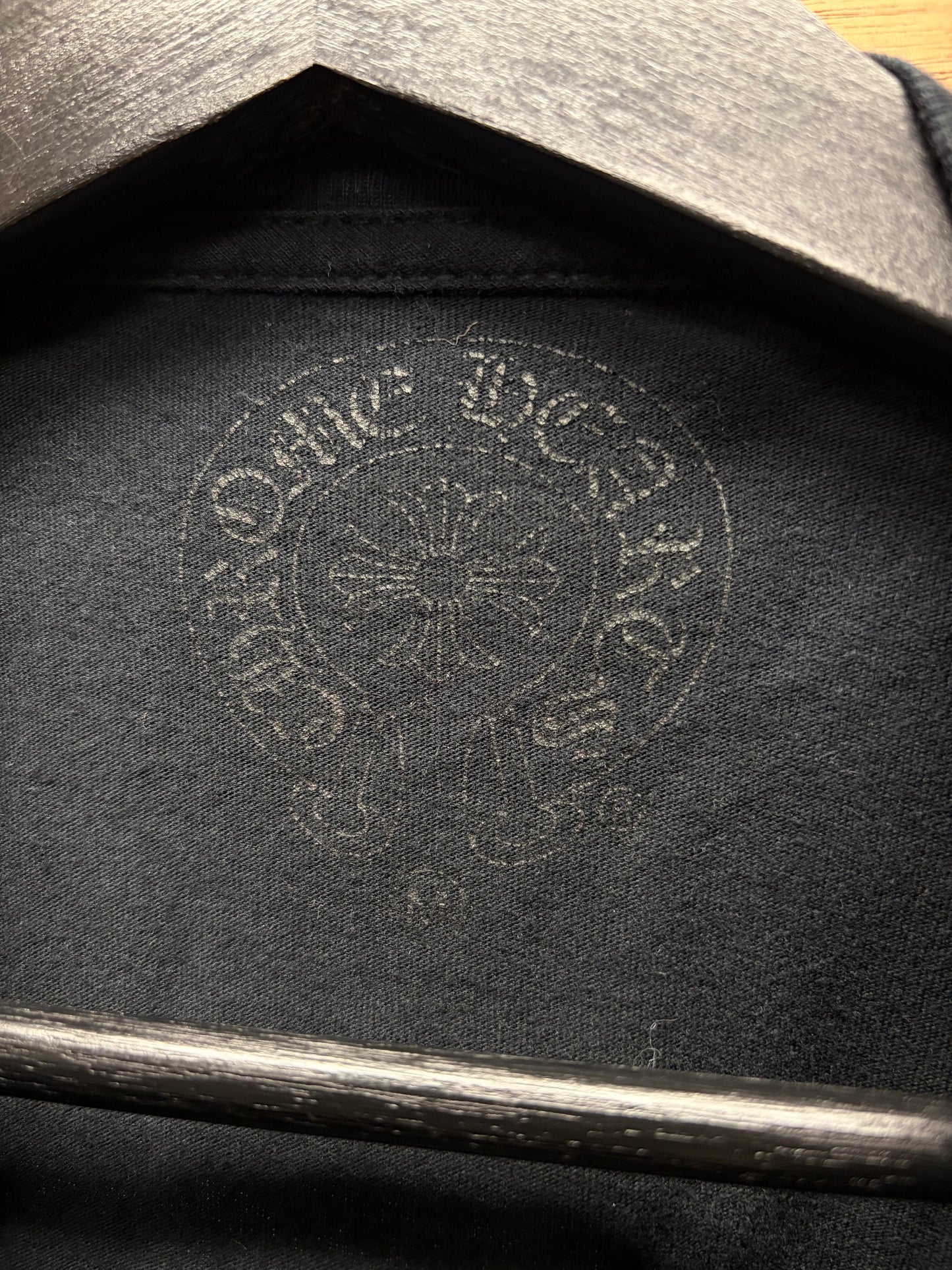Chrome Hearts Floral Cross/Horseshoe Logo Black Long Sleeve Shirt