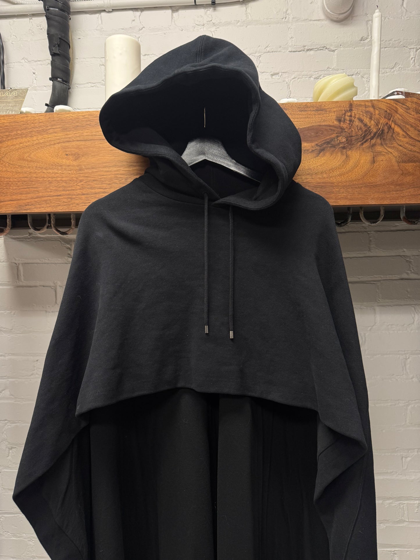 2022 Saint Laurent Hooded Cotton Cape