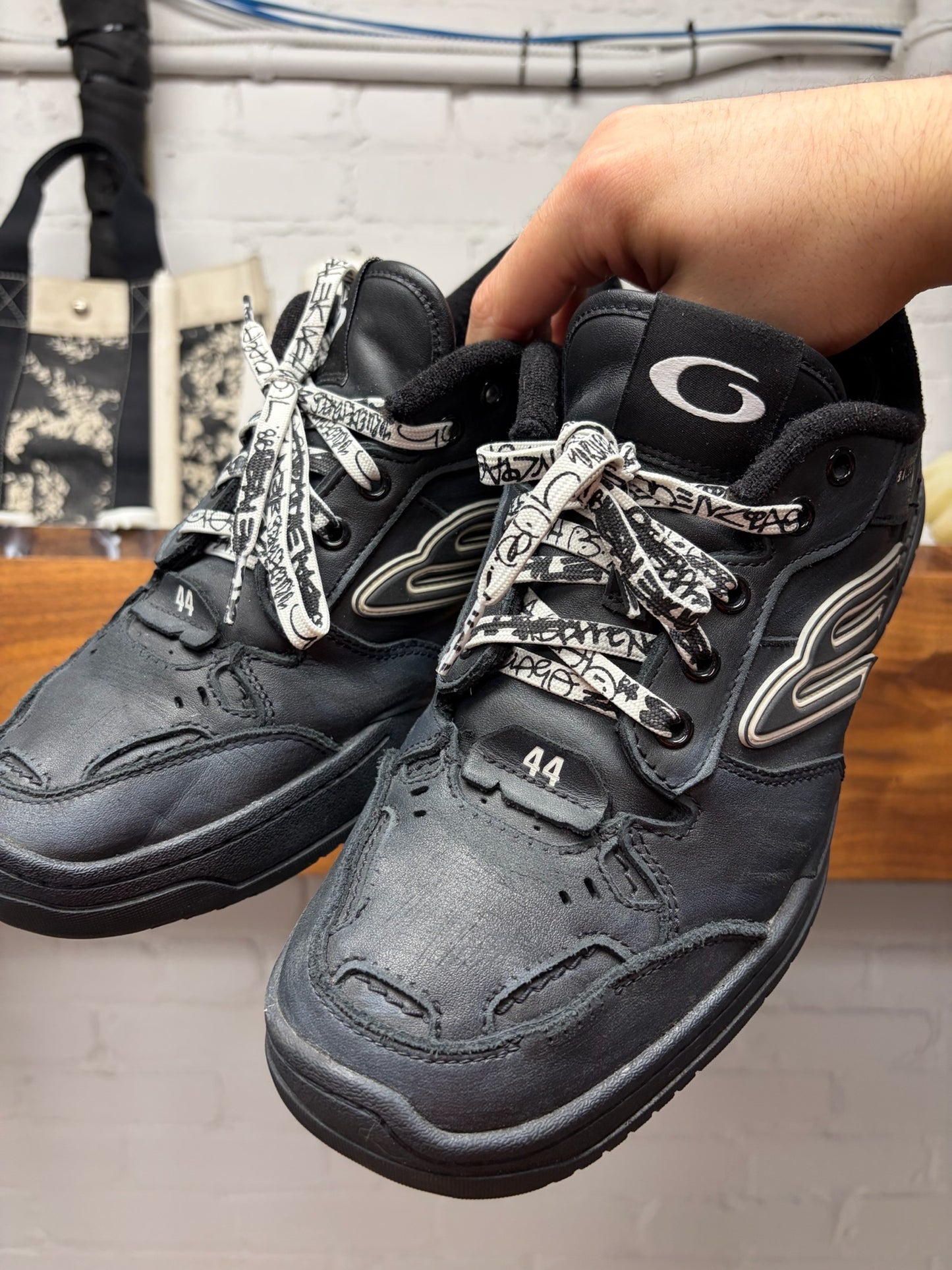 Balenciaga ‘Hamptons’ Distressed Black Low Top Skate Sneakers