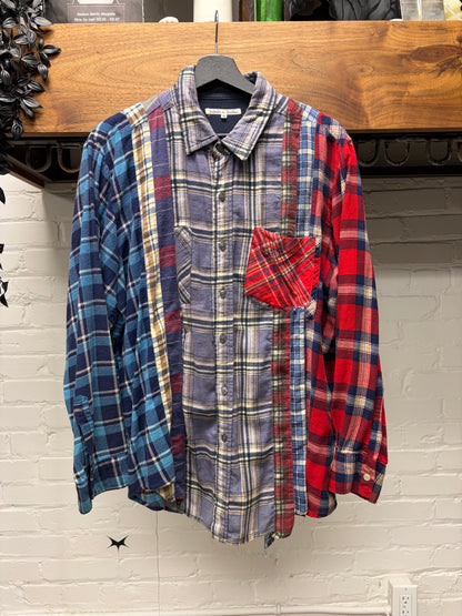 Needles Rebuild Reconstructed Patchwork Panelled Flannel