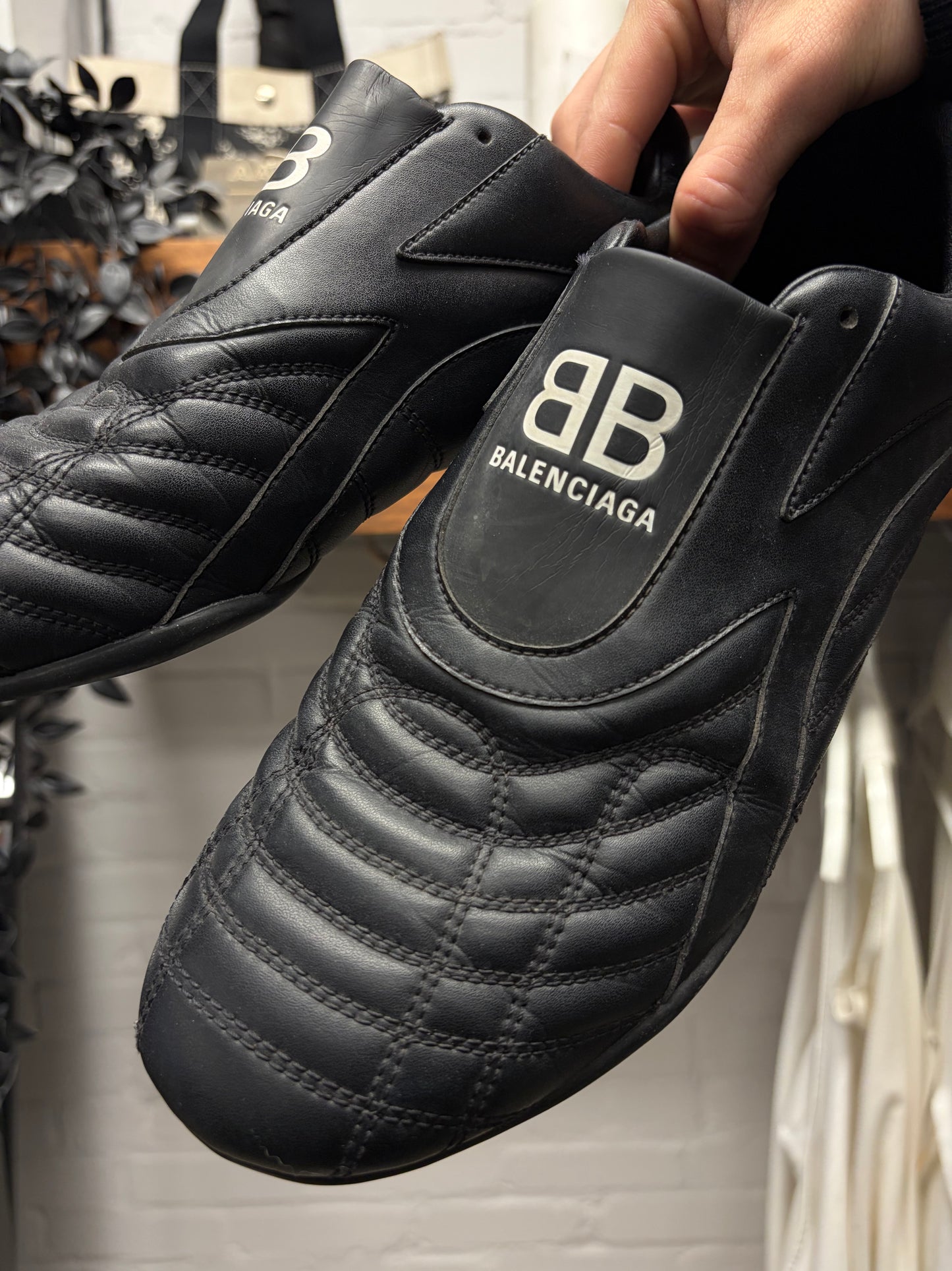 Balenciaga ‘Zen’ Black Leather Ultra Low Top Sneakers