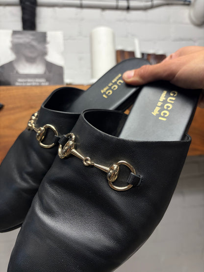 Gucci by Demna ‘Lucy’ Black Nappa Leather Horsebit Mules