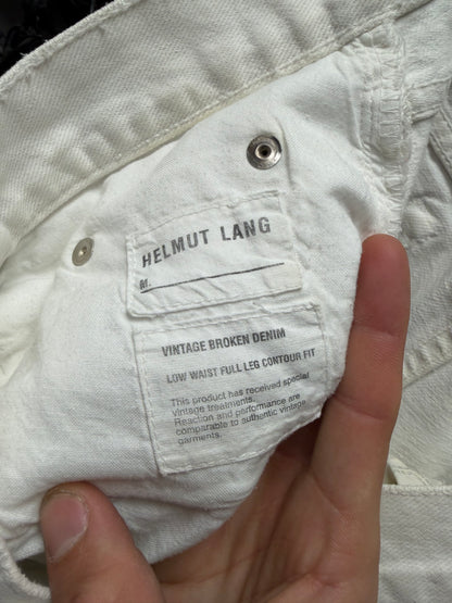 Helmut Lang ‘Vintage Broken Denim’ White Bootcut Jeans