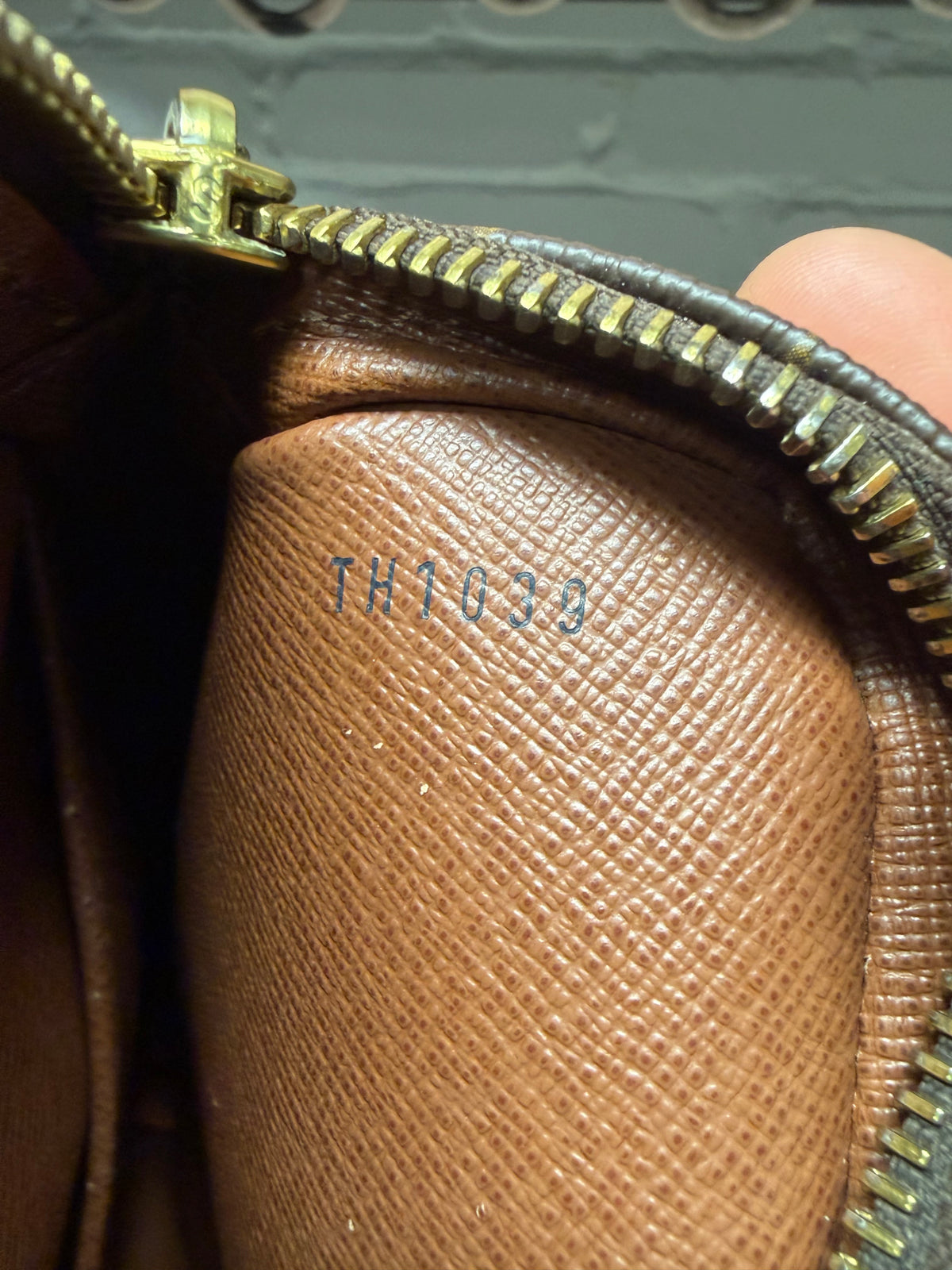 Louis Vuitton ‘Danube’ Brown Leather Monogram Side-Bag