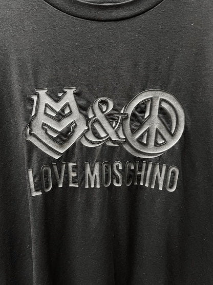 Moschino ‘Peace & Love’ Black Graphic T-Shirt