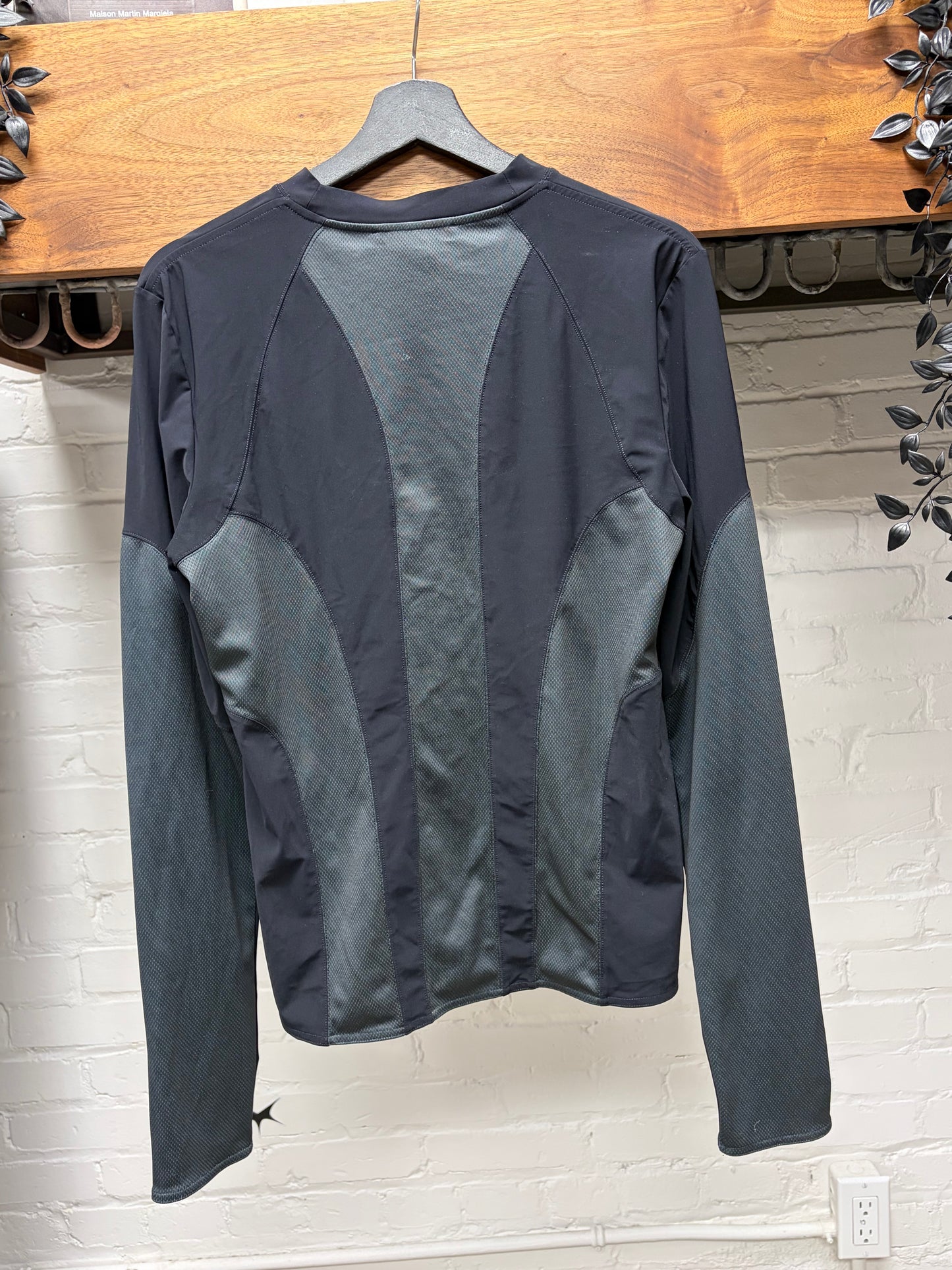 SS2025 Acne Studios ‘Technical Jersey’ Logo Black Long Sleeve Shirt