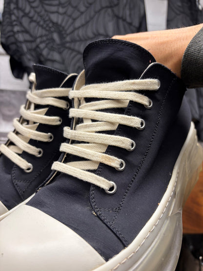 Rick Owens ‘Abstract’ Translucent Sole Black/Milk Low Top Sneakers