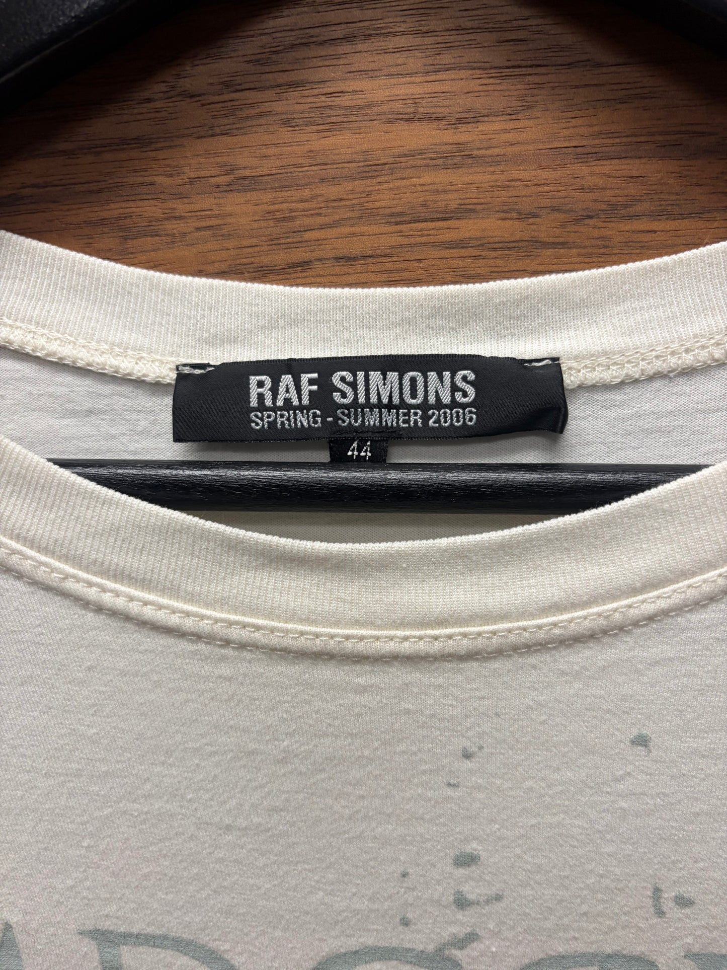 SS2006 Raf Simons ‘Aether Et Antima’ White Graphic T-Shirt