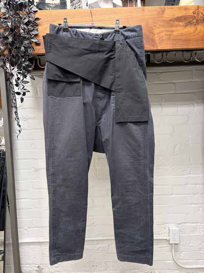 AW2014 Rick Owens ‘Memphis’ Black Patchwork Panelled Pants