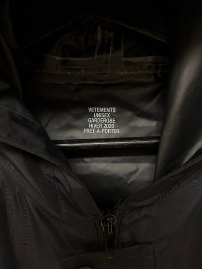 AW2020 Vetements ‘Anarchy’ Hooded Shell Trench Coat