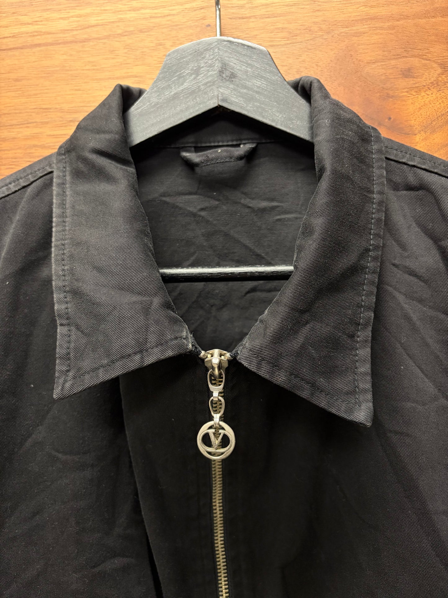 Vintage Valentino Embroidered Logo Work Jacket
