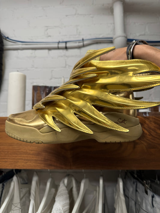 Jeremy Scott x Adidas Wings 3.0 ‘Gold Foil’ High Top Sneakers