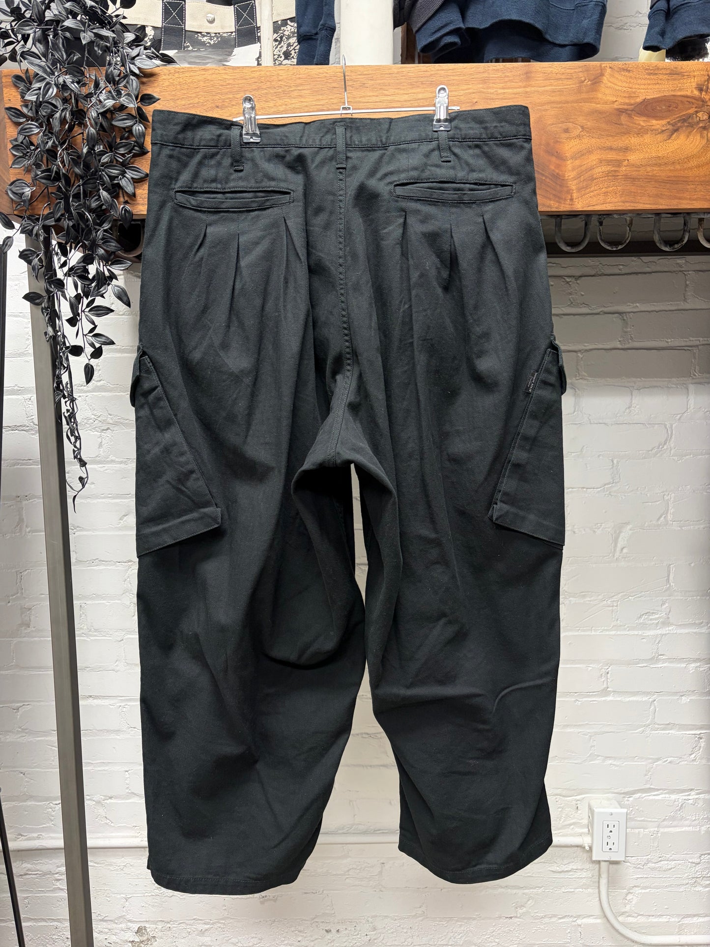 Yohji Yamamoto ‘Black Scandal’ Balloon Cut Cotton Canvas Sarousel Trousers