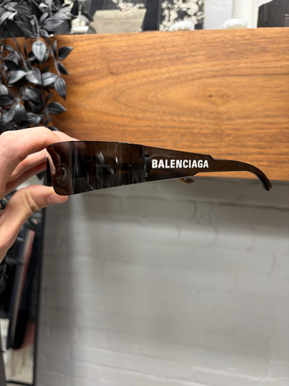 Balenciaga ‘BB0041S’ Mono Square Black Ski Sunglasses