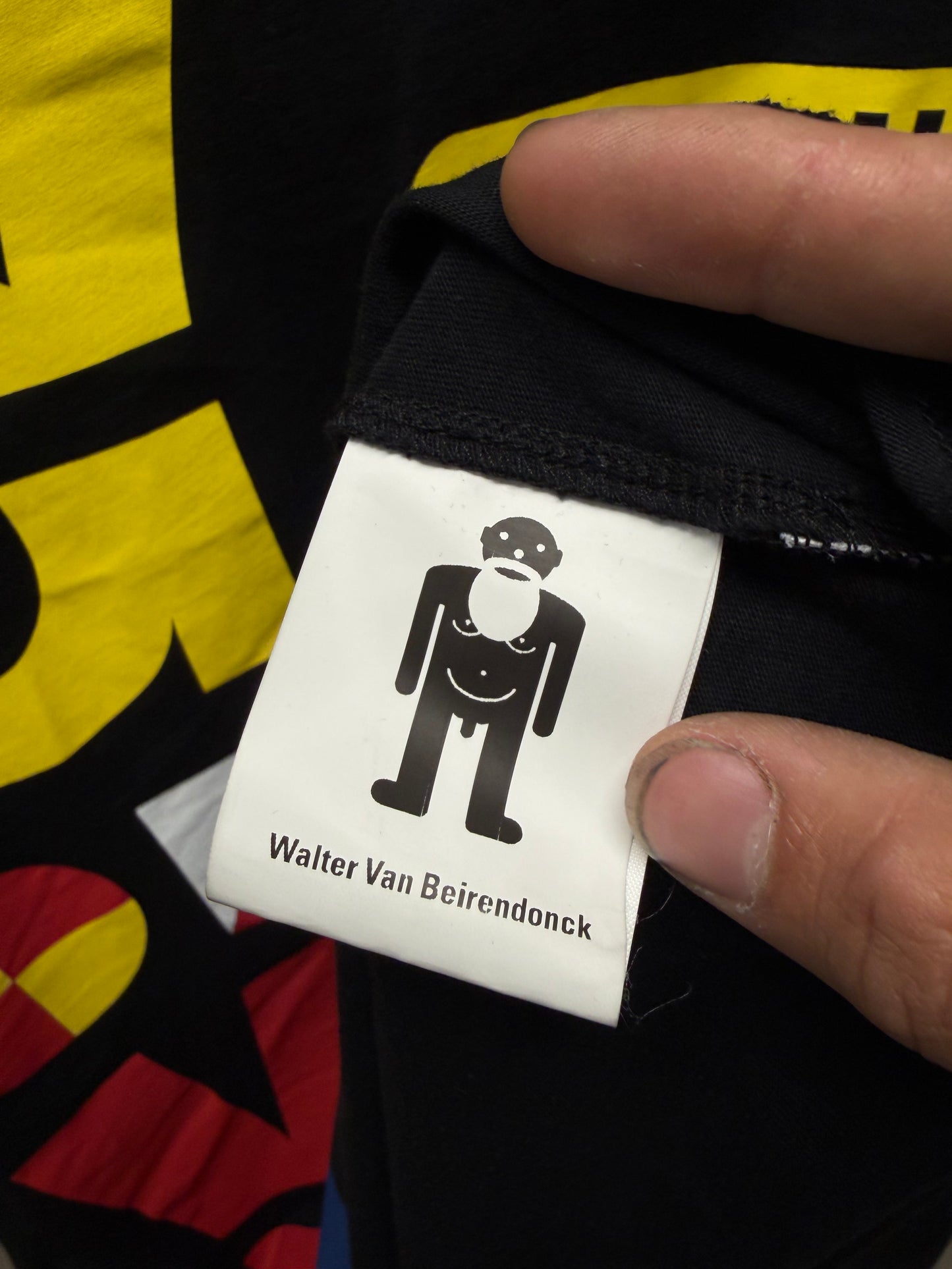 Walter Van Beirendonck ‘Logo Print’ Black Oversized T-Shirt