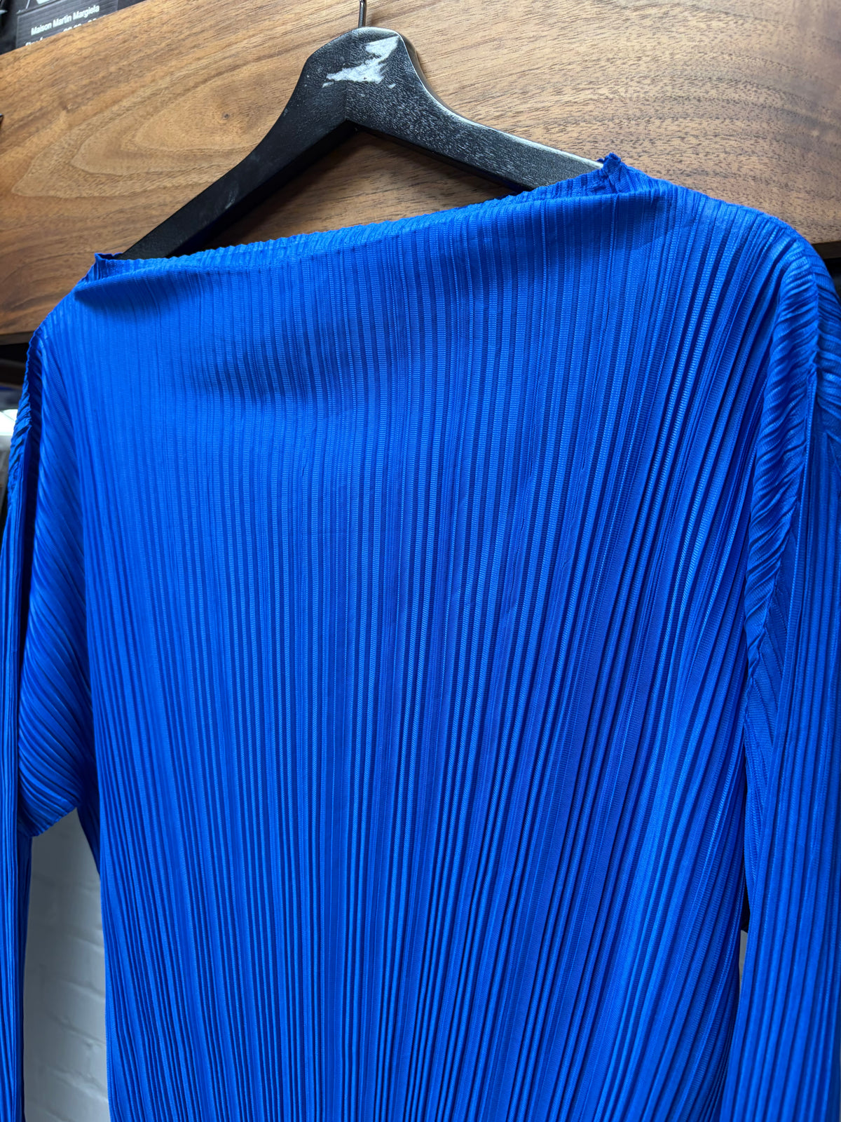 Issey Miyake Pleats Please Blue Long Sleeve Shirt