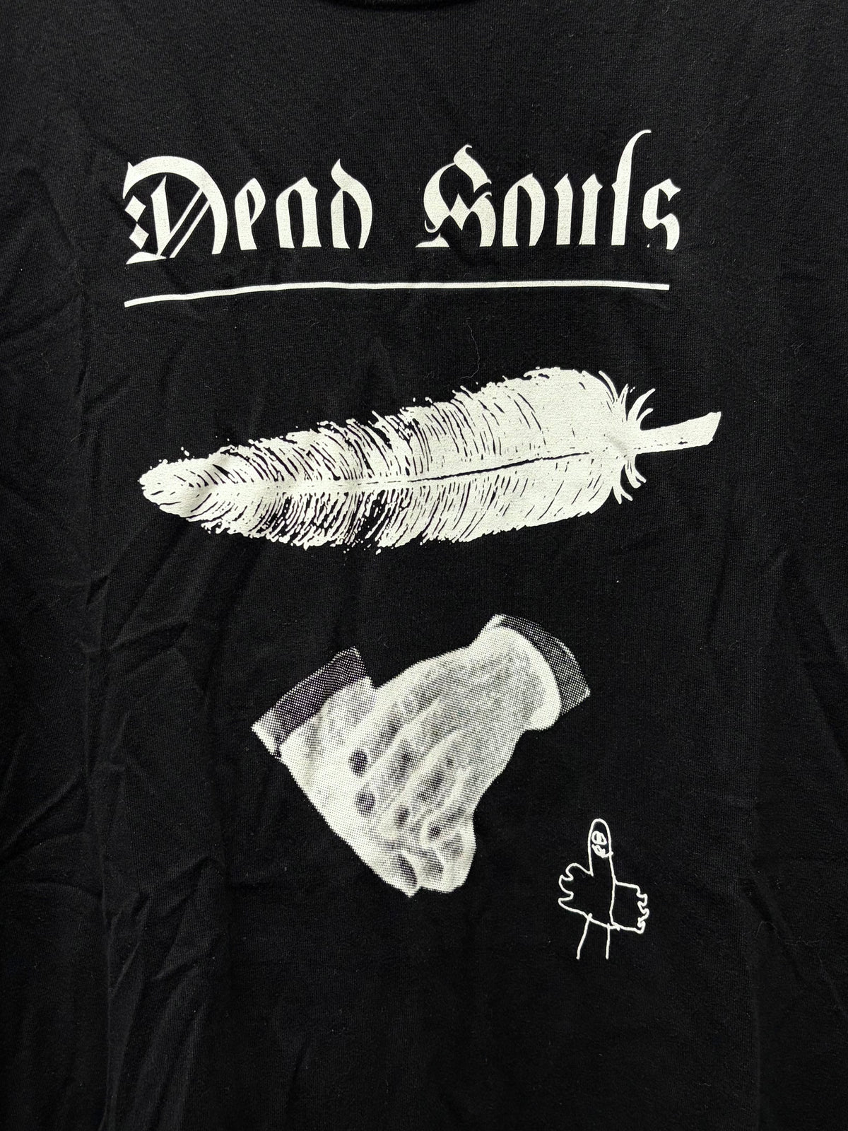 SS2019 Undercover ‘Dead Souls’ Black Feather Graphic T-Shirt