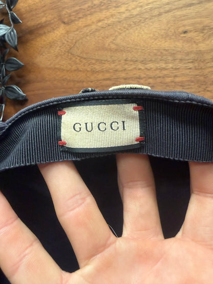 Gucci Sun Faded Embroidered ‘Butterfly’ Strap-Back Baseball Cap
