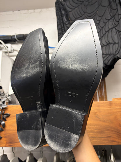 Balenciaga ‘Santiago’ Black Leather Pointed Toe Mules