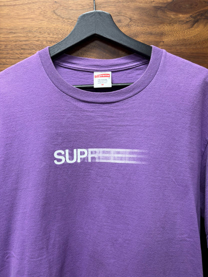 AW2019 Supreme ‘Motion Logo’ Purple Cotton T-Shirt