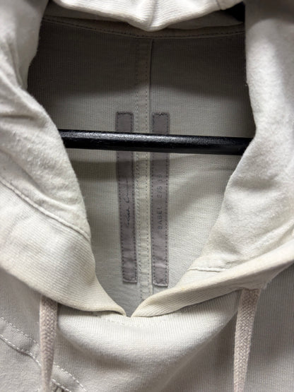 SS2019 Rick Owens ‘Babel’ Geometric ‘Oyster’ Drawstring Hoodie
