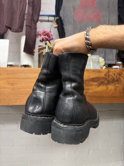 Guidi Black ‘795V_N’ Vegetable Tanned Full Grain Horse Leather Combat Boots
