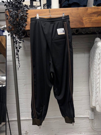 Mihara Yasuhiro ‘Twisted’ Black/Brown Striped Track Pants