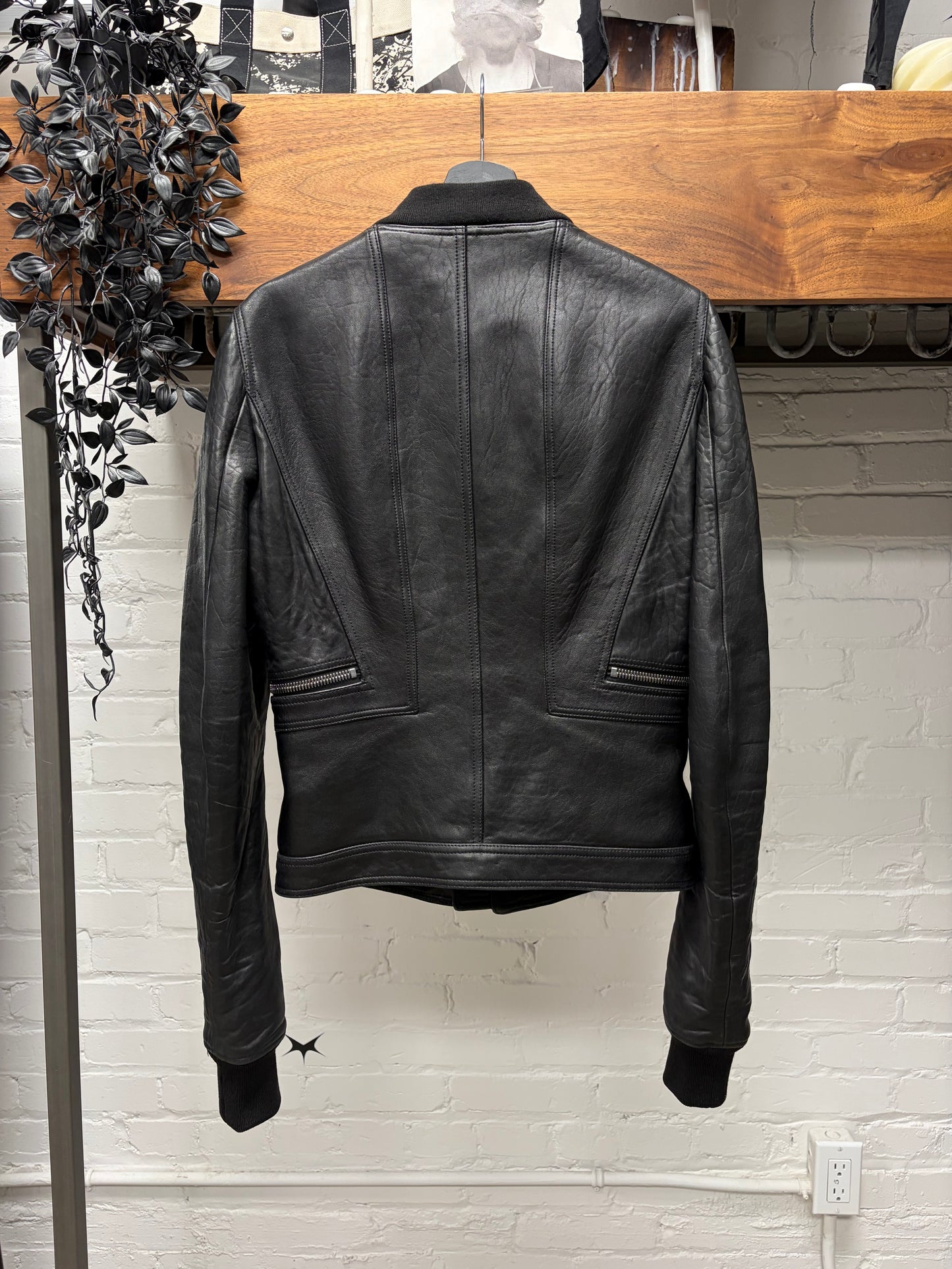 AW2017 Rick Owens ‘Geo Harness’ Lambskin Bomber Jacket