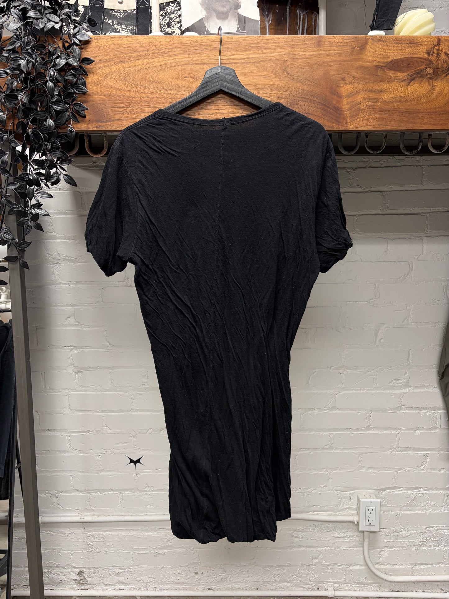 Rick Owens Mainline Black Double Layered T-Shirt